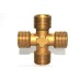 Brass Cross Four Way Adapter Male